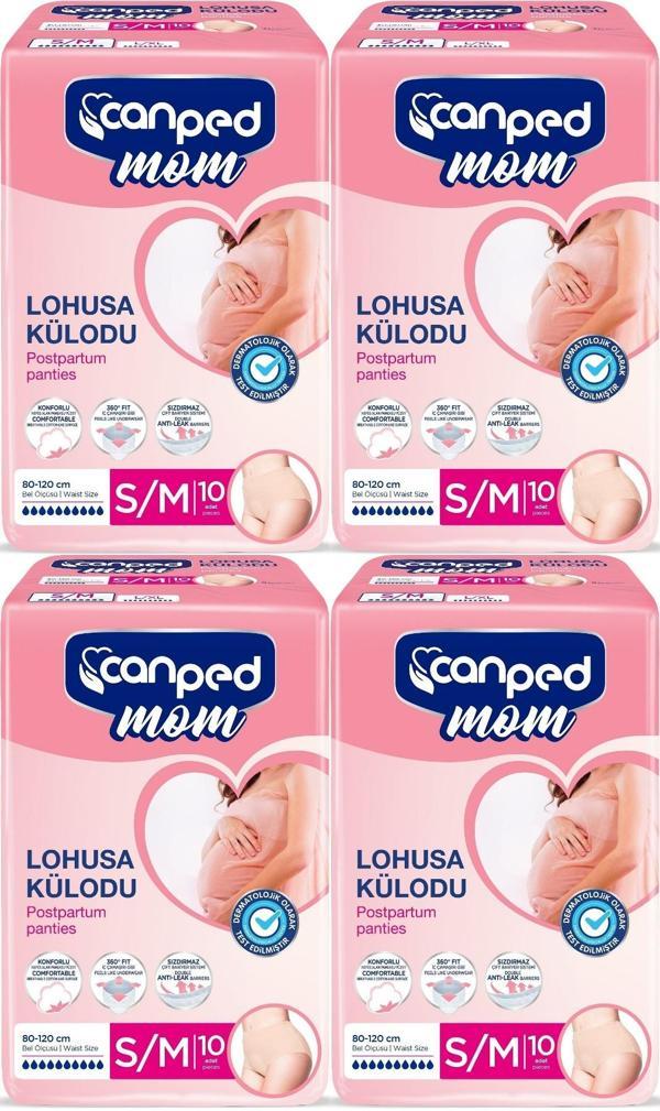 Canped Mom Lohusa Külodu - Külot Bez S - Small - Küçük / M - Medium - Orta 40 Adet (4PK*10) - Image 1