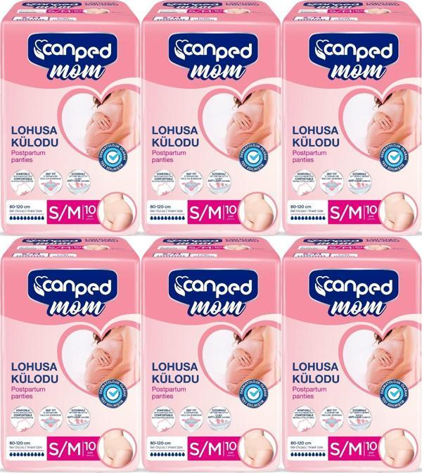 Canped Mom Lohusa Külodu - Külot Bez S - Small - Küçük / M - Medium - Orta 60 Adet (6PK*10) - Image 1