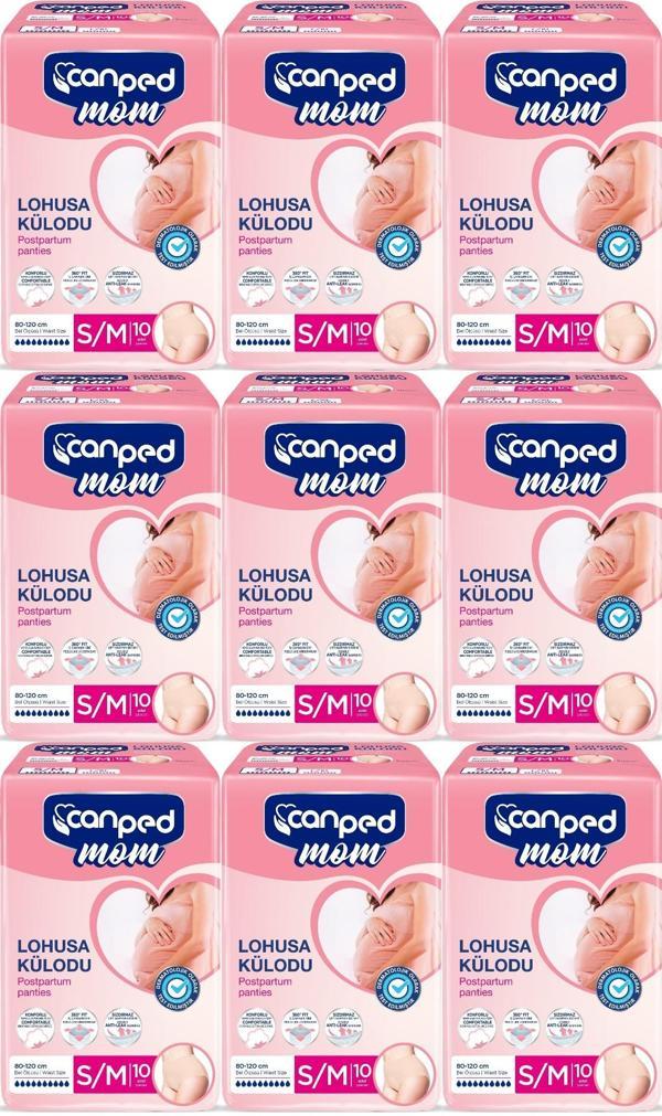 Canped Mom Lohusa Külodu - Külot Bez S - Small - Küçük / M - Medium - Orta 90 Adet (9PK*10) - Image 1