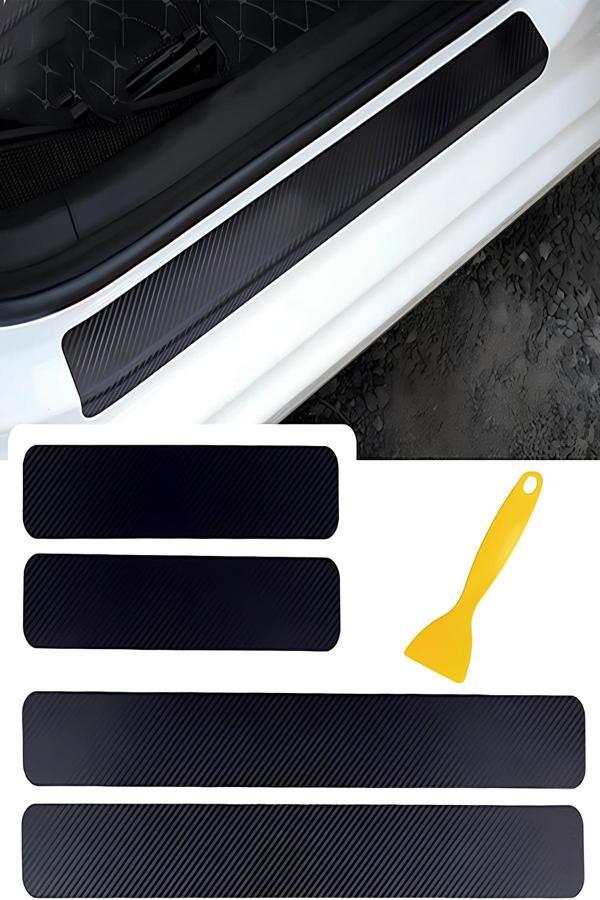Kıvırcık Yoga Kia Sorento İçin Uyumlu Aksesuar Oto&Araç Kapı Eşiği Sticker Karbon 4 Parça - Image 1