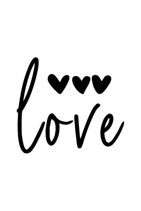 Kıvırcık Yoga Love Ve Kalpler Sticker (Oto-Motor-Laptop-Duvar-Dekor) 30 X 27 Cm - Image 1