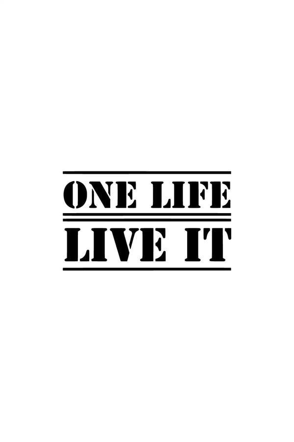 Kıvırcık Yoga One Life Live It Sticker Oto Motor Laptop Duvar Folyo Sticker 20X12 Cm - Image 1