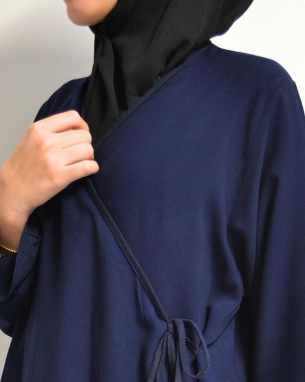 Kruvaze Yandan Bağlamalı Namaz Elbisesi – %100 Viskon- Rahat Kalıp - Image 1