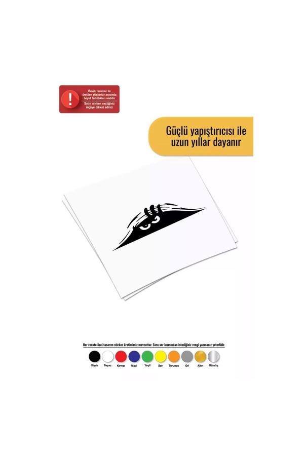 Kıvırcık Yoga Bagajdan Bakan Adam (Öfkeli) - Araç, Oto, Laptop, Duvar Uyumlu Sticker 10*4 Cm - Image 1