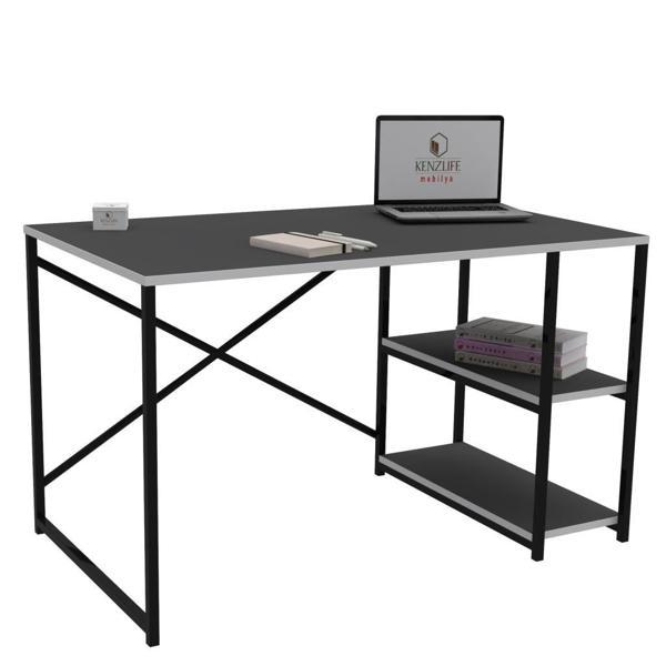 Kenzlife ofis masası natsuki 075*130*60 grisyh bilgisayar çalışma büro - Image 1