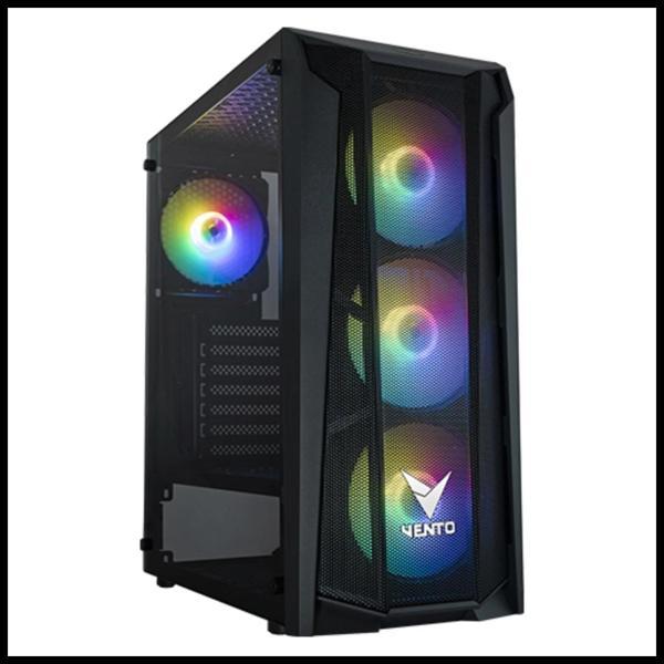 Vento Vg15fe Atx Tower, 650w 80+ Siyah, Temperli Cam, Rgb, Atx Gamıng Kasa - Image 1