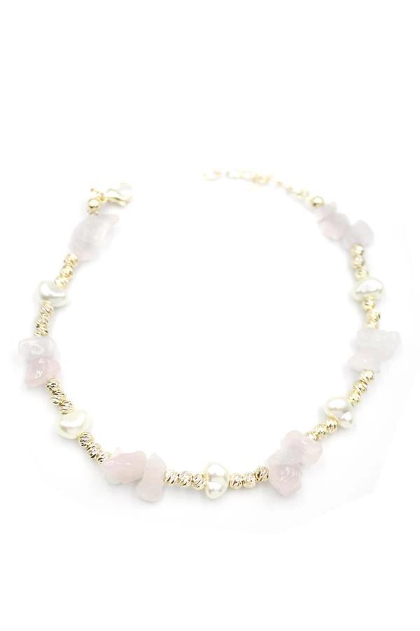 Dorika Taş Halhal - Pembe - Image 1