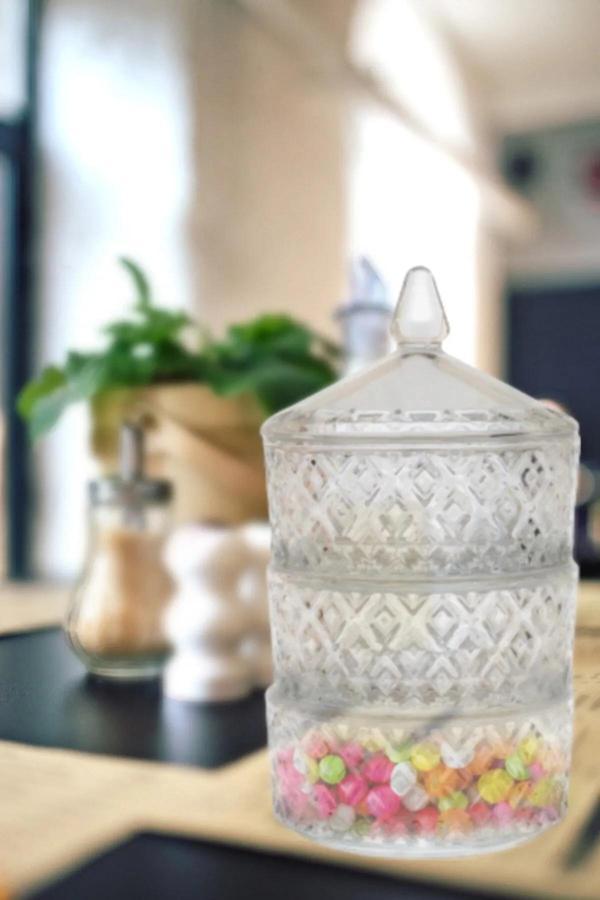 Delisoga 3 Katlı Cam Kurabiyelik Royaleks-PAK-417 - Image 1