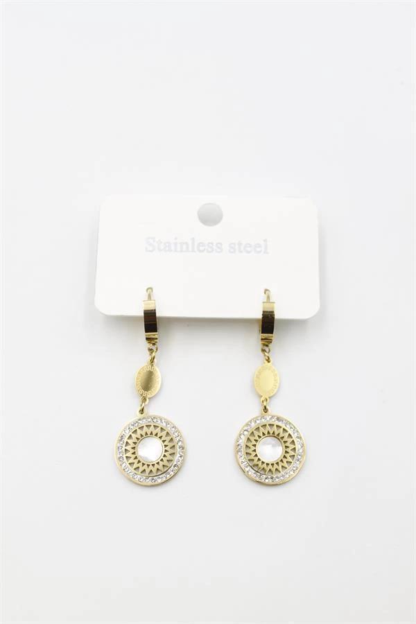 Taşlı Küpe - Altın - Image 1