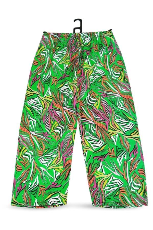 İthal Viskon Geniş Paça Şık Etnik Otantik Desenli Pantolon - Royaleks - Desen5 - Image 1