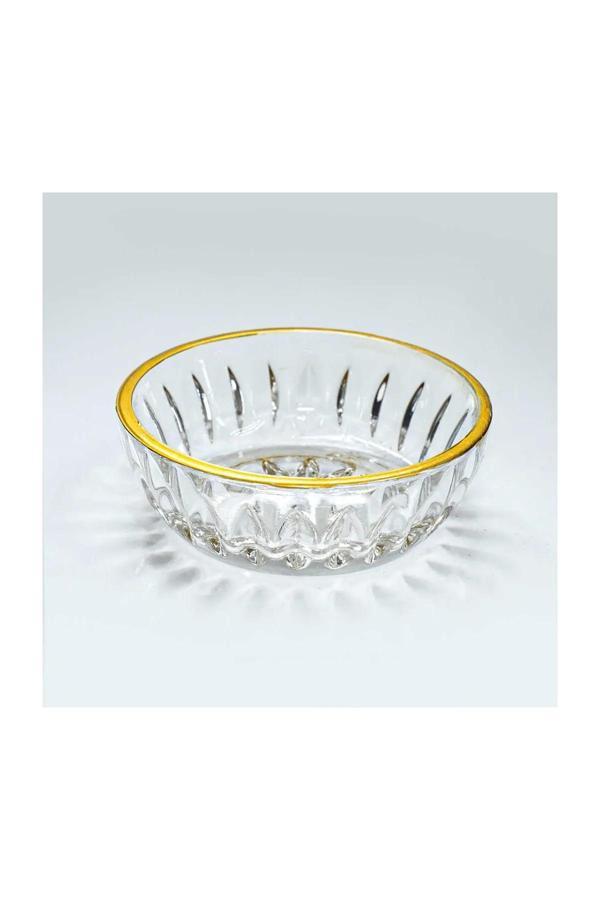 Elif Altın Yaldızlı 6 Parça Cam Lokumluk Royaleks-81084 - Image 1