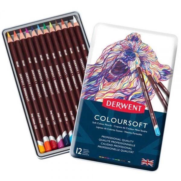 Supertrend Coloursoft Pencils Yumuşak Kuru Boya Kalemi Seti 12'li Teneke Kutu - Image 1