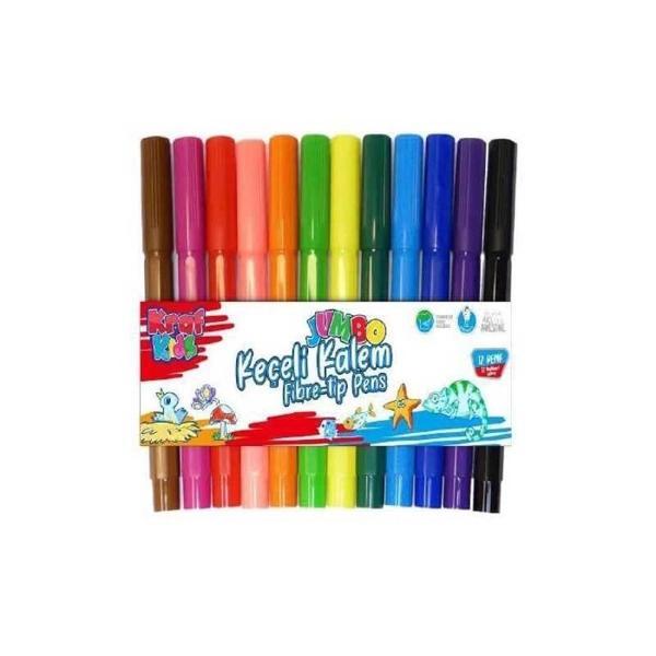 Supertrend Kids Jumbo Keçeli Boya Kalem Seti 12 Renk - Image 1