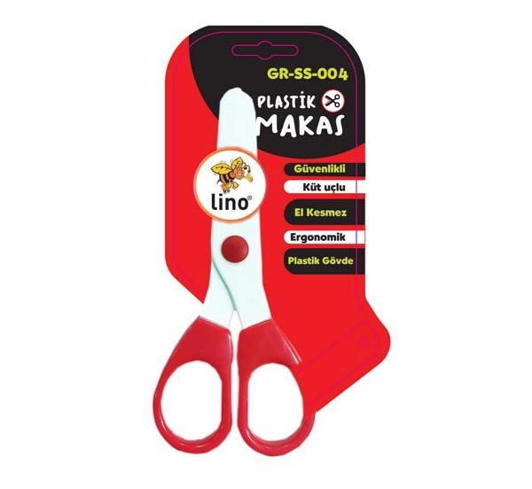 Supertrend Plastik Çocuk Makası Kırmızı-Beyaz - Image 1