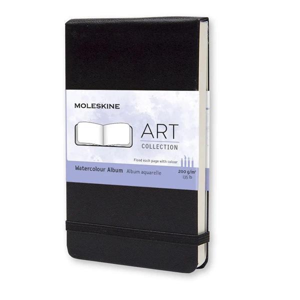 Supertrend Art Collection Album Sert Kapak Suluboya Defteri 9x14 cm. 200 gr. 60 Sayfa Siyah - Image 1