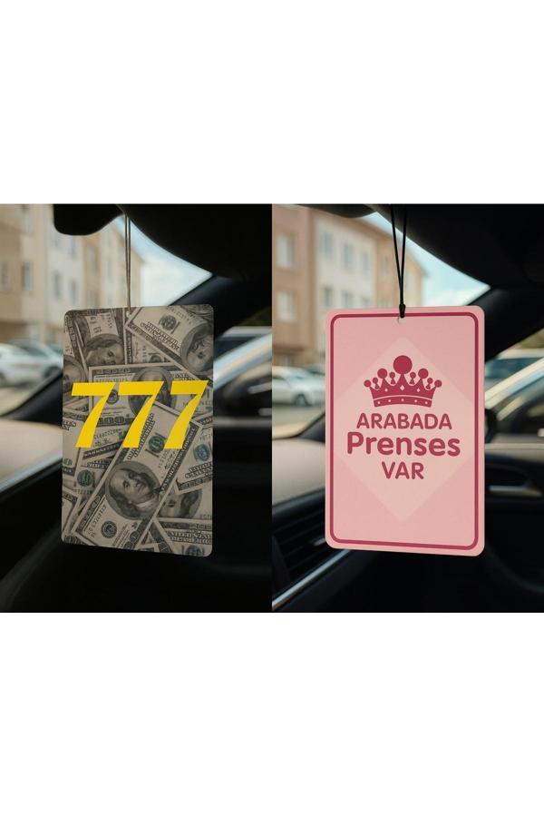 B34R Dolar Manifest 777 Ve Arabada Prenses Var - İkili Oto Kokusu - Dekoratif Araç Kokusu Ve Aksesuarı - Image 1