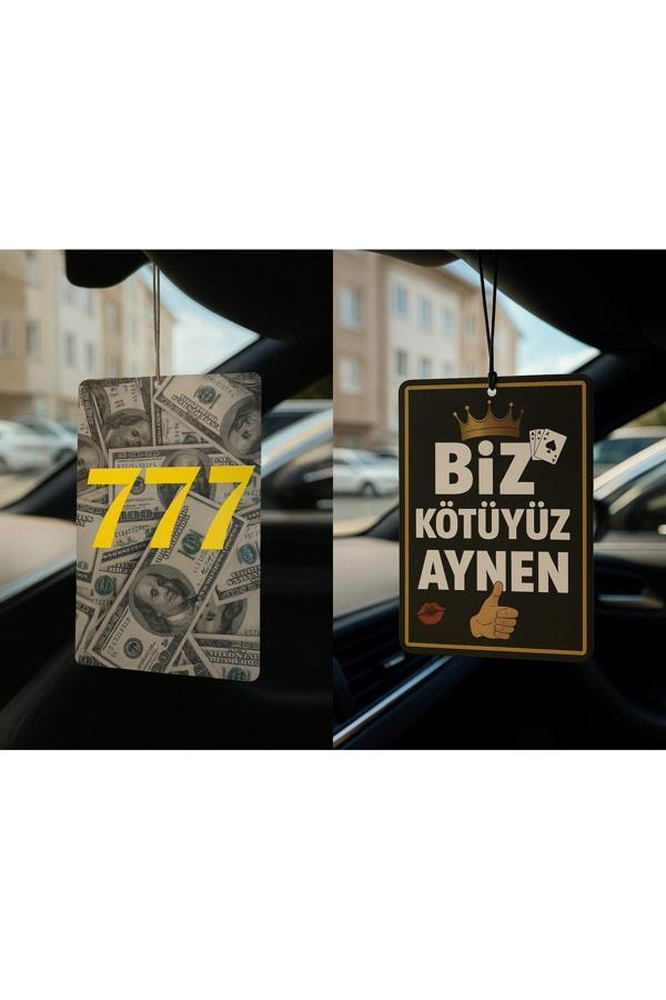 B34R Dolar Manifest 777 Ve Biz Kötüyüz Aynen - İkili Oto Kokusu - Dekoratif Araç Kokusu Ve Aksesuarı - Image 1