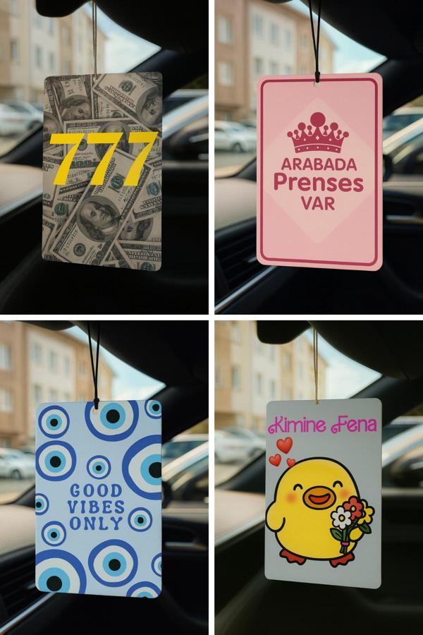 B34R Kadınlara Özel 4'Lü Paket Araç Kokusu - Dekoratif Otomobil Kokusu Ve Oto Aksesuarı - Image 1