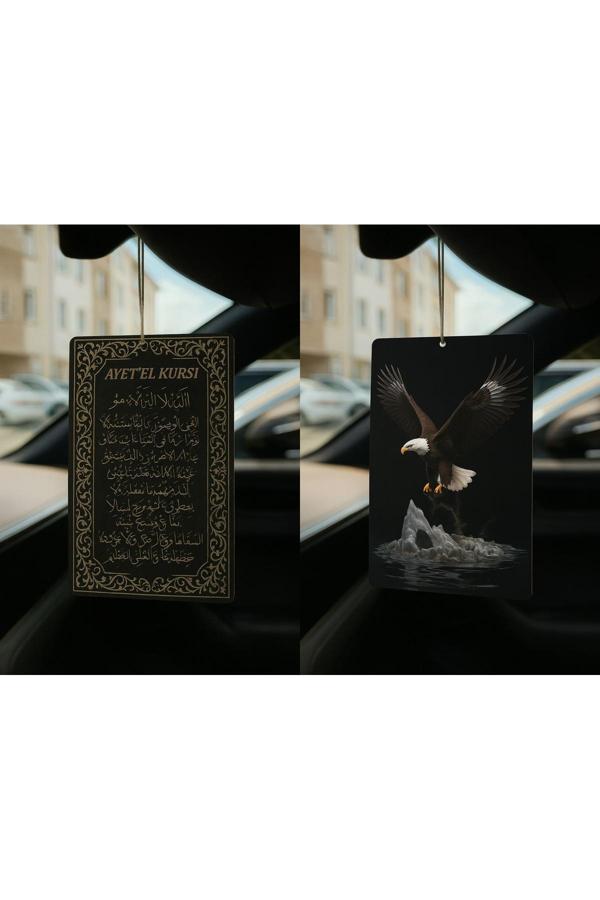 B34R Ayetel Kürsi Ve Kartal - İkili Oto Kokusu - Dekoratif Araç Kokusu Ve Aksesuarı - Image 1