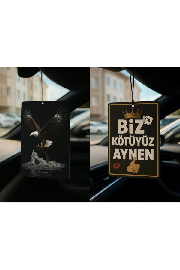 B34R Kartal Ve Biz Kötüyüz Aynen - İkili Oto Kokusu - Dekoratif Araç Kokusu Ve Aksesuarı - Image 1