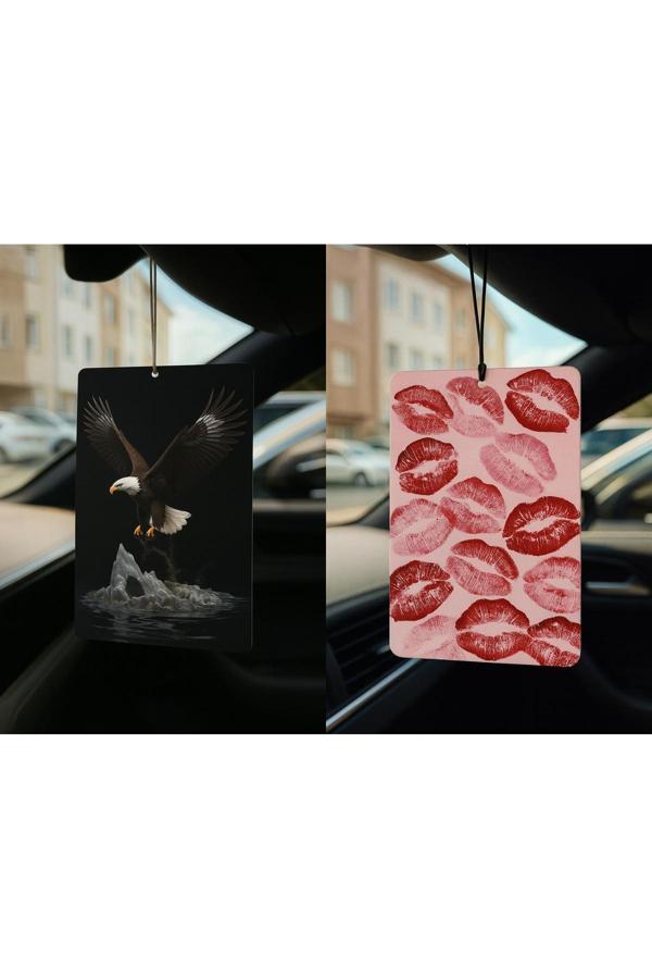 B34R Kartal Ve Öpücük - İkili Oto Kokusu - Dekoratif Araç Kokusu Ve Aksesuarı - Image 1