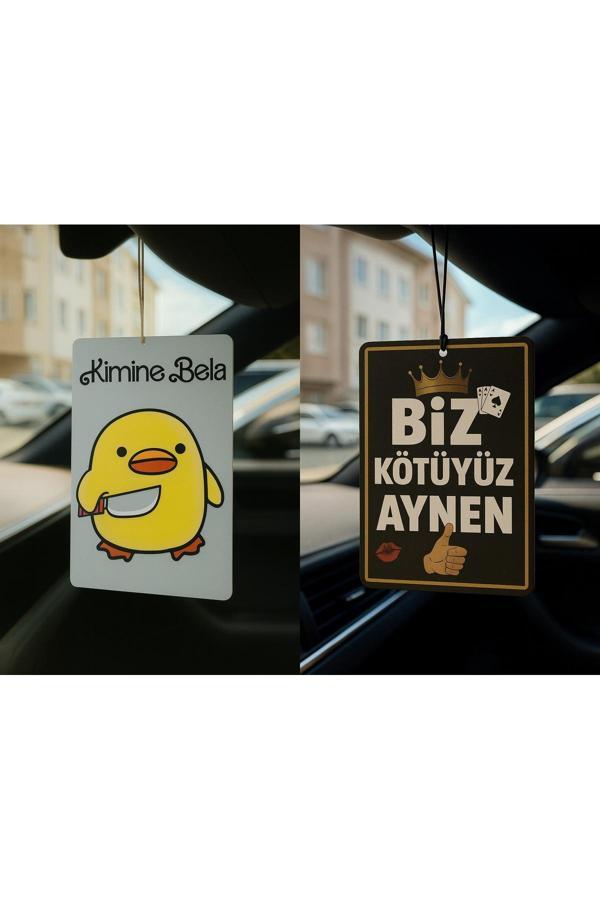 B34R Kimine Bela Kimine Fena Ve Biz Kötüyüz Aynen - İkili Oto Kokusu - Dekoratif Araç Kokusu Ve Aksesuarı - Image 1
