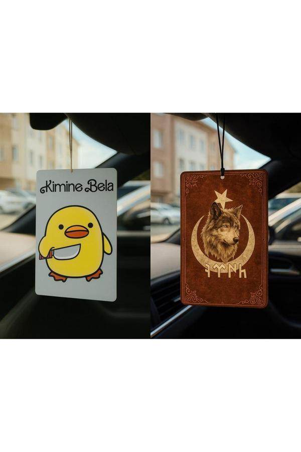 B34R Kimine Bela Kimine Fena Ve Göktürk Türk Kurt - İkili Oto Kokusu - Dekoratif Araç Kokusu Ve Aksesuarı - Image 1