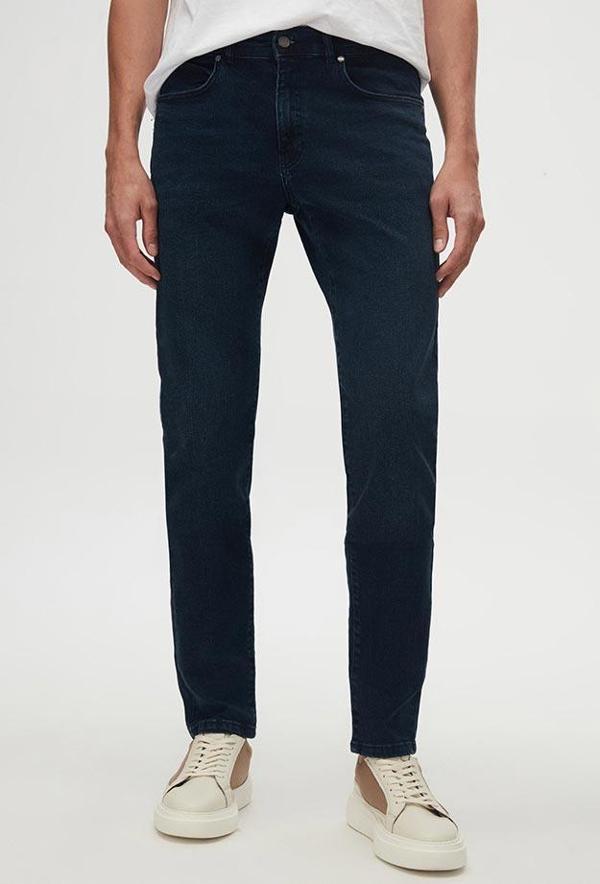 D's Damat Slim Fit Lacivert Düz Jean Kot Beş Cepli Likralı Yıkamalı Denim Pantolon - Image 1