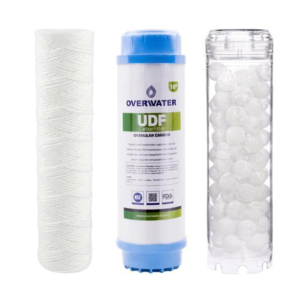 OverWater Daire Girişi Su Arıtma Silifozlu Tip Yedek Filtresi 3 lü Filtre - Image 1