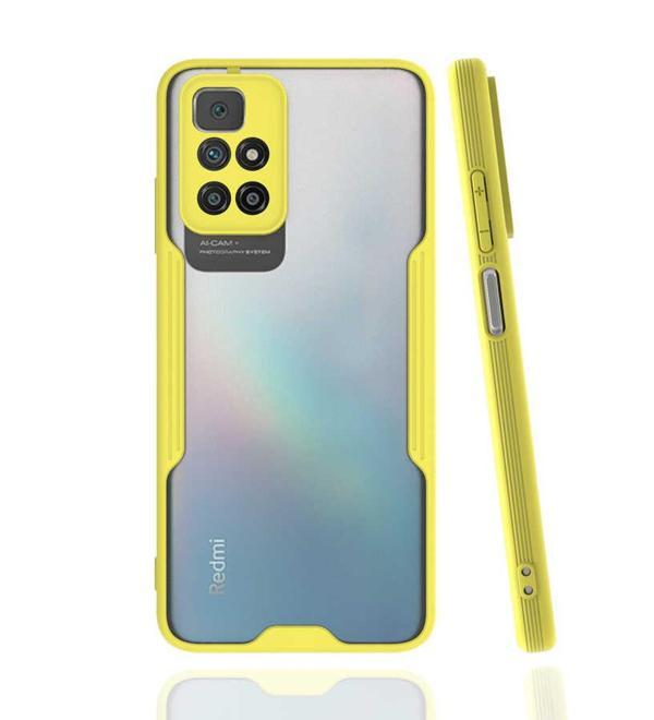 Redmi 10 Kılıf KHYR Parfe Kapak - Sarı - Image 1