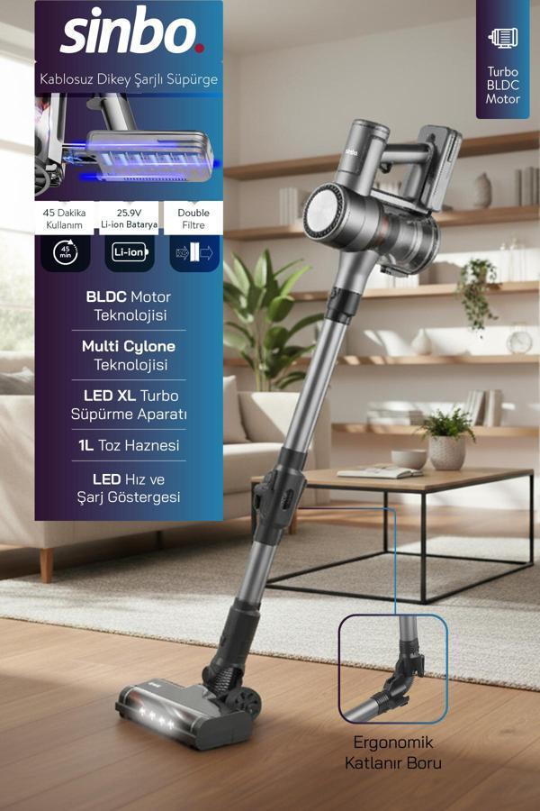 Sinbo Svc-8632 Elektrikli Süpürge-Gri - Image 1