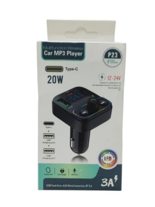 Multifunction Wireless P23 20W 3A Araç Bluetooth BT 5.3 Çağrı Alıcısı Transmitter MP3 Player - Image 1
