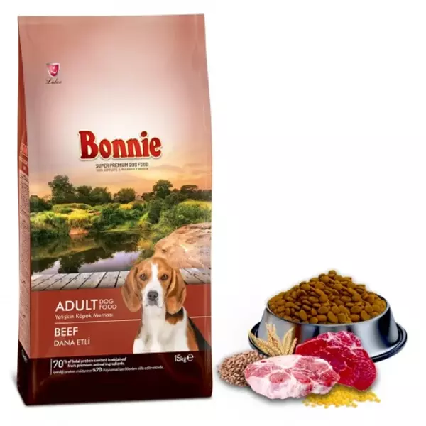 Bonnie Sığır Etli Yetişkin Köpek Maması 15 Kg - Image 1