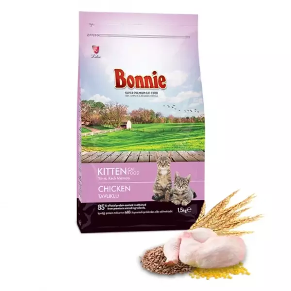 Bonnie Tavuklu Yavru Kedi Maması 1,5 Kg - Image 1