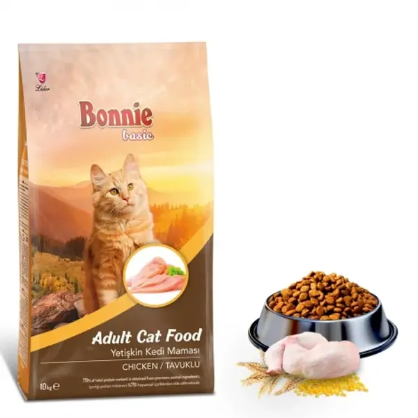 Bonnie Tavuklu Yetişkin Kedi Maması 10 Kg - Image 1