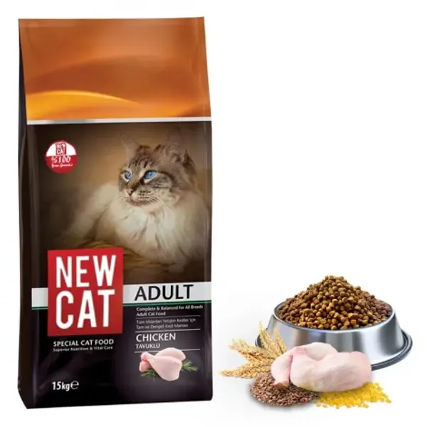 NewCat Tavuklu Yetişkin Kedi Maması 15 KG - Image 1