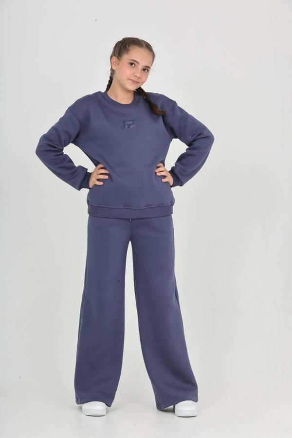 Toontoy Kız Çocuk Tonsürton Nakışlı Eşofman Takım - Image 1