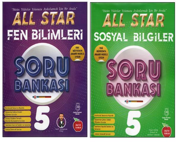 Newton Yayınları All Star 5.Sınıf Fen Bilimleri + Sosyal Bilgiler Soru Bankası ( 2 Kitap) - Newton Yayınları - Image 1