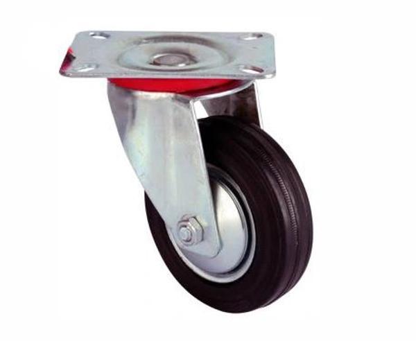 Servis Tekeri - Tablalı Siyah Döner - Çap 125 mm - Image 1