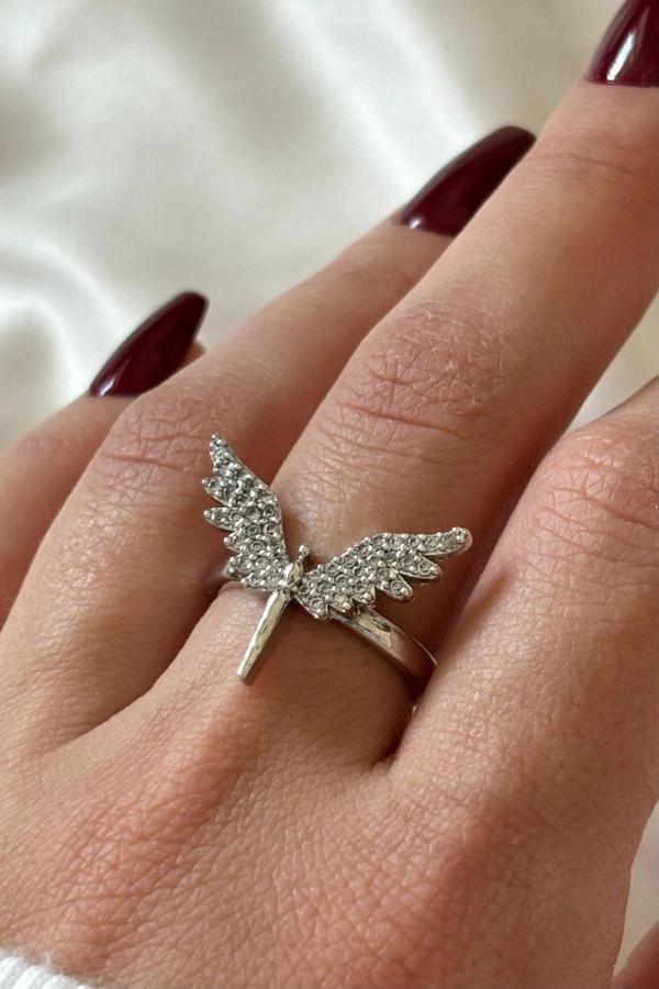 Özel Üretim Mikail Meleği Tasarım Ayarlanabilir Kadın Yüzük - Image 1