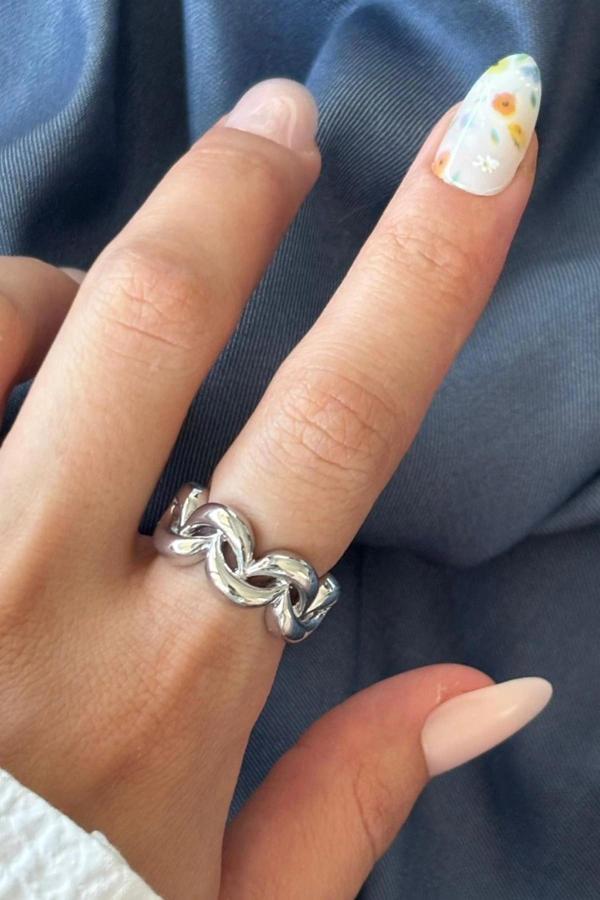 Yeni Sezon Infinity Knot Tasarım Ayarlanabilir Kadın Yüzük - Image 1