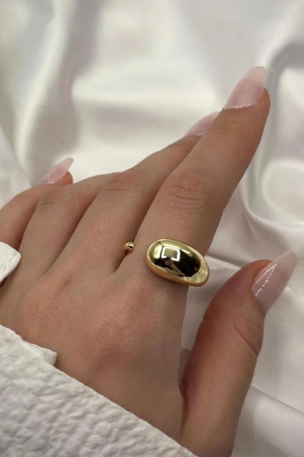 Premium Seri Cilalı Droplet Tasarım Kadın Yüzük - Image 1