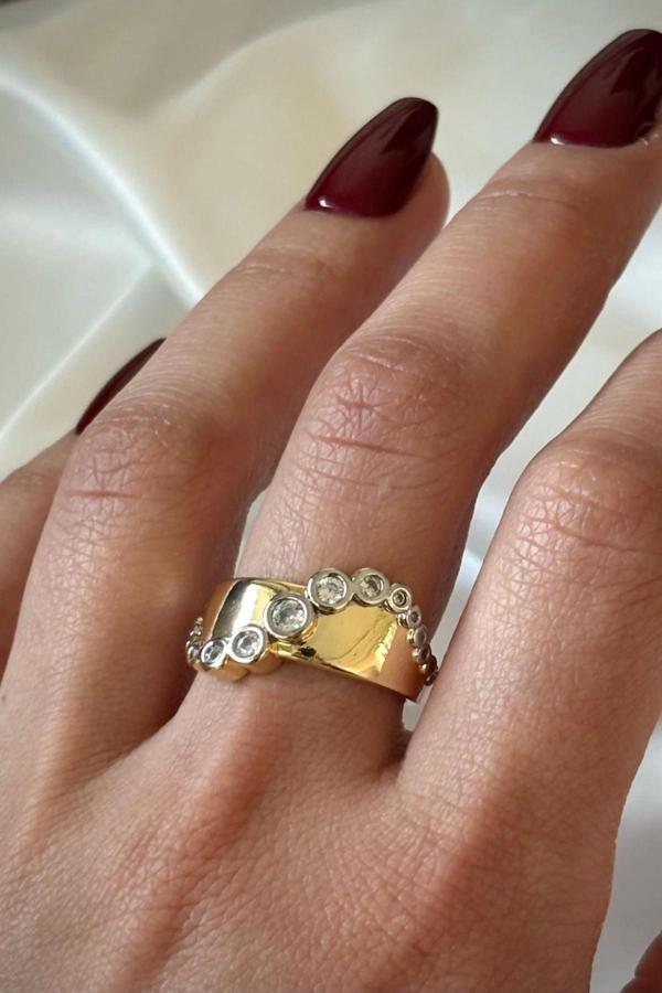 VIP %100 İthal Dams Tasarım Ayarlanabilir Kararmaz Garantili Kadın Çelik Yüzük - Image 1