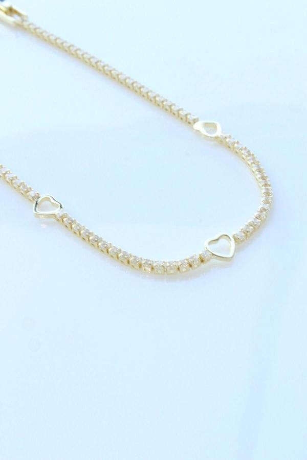 V.İ.P Seri Full Taşlı Su Yolu Çoklu İçi Boş Kalp Renk Atmaz Kararmaz Garantili Kadın Çelik Bileklik - Image 1