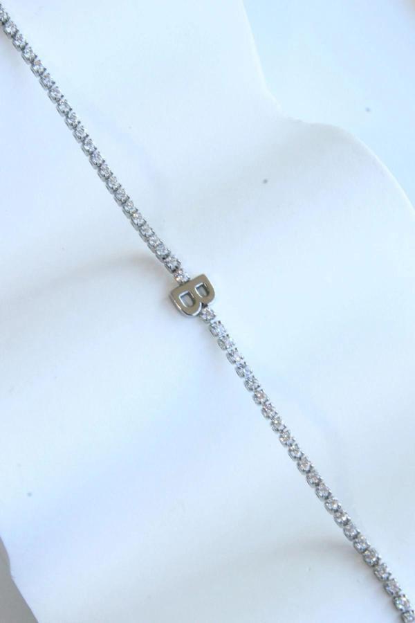 İthal Seri B Harfi Su Yolu Kadın Çelik Bileklik Kararmaz Renk Atmaz - Image 1