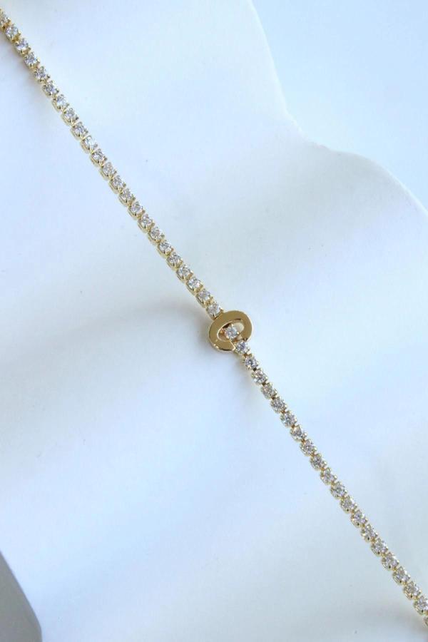 İthal Seri C Harfi Su Yolu Kadın Çelik Bileklik Kararmaz Renk Atmaz - Image 1