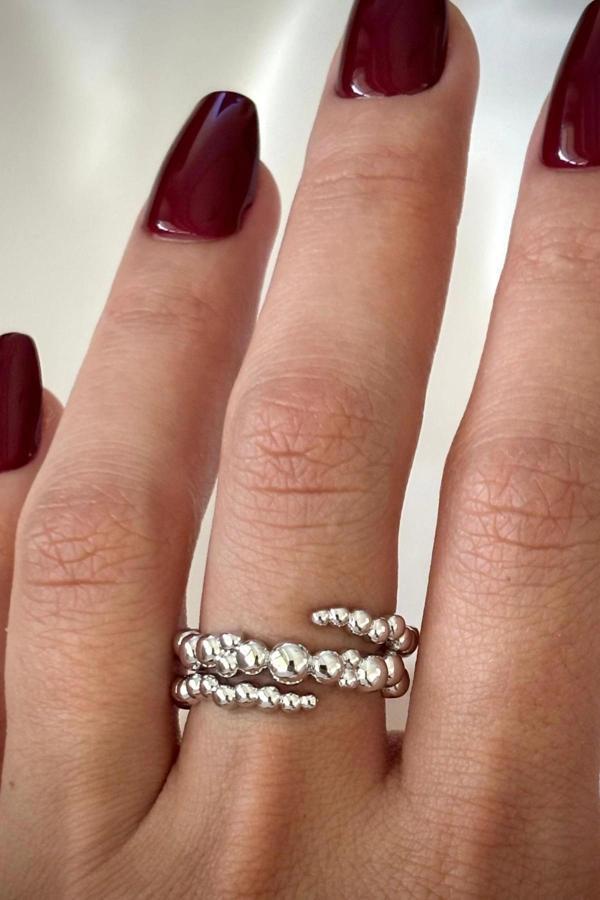 Yeni Sezon Leo Curl Tasarım Ayarlanabilir Kadın Yüzük - Image 1