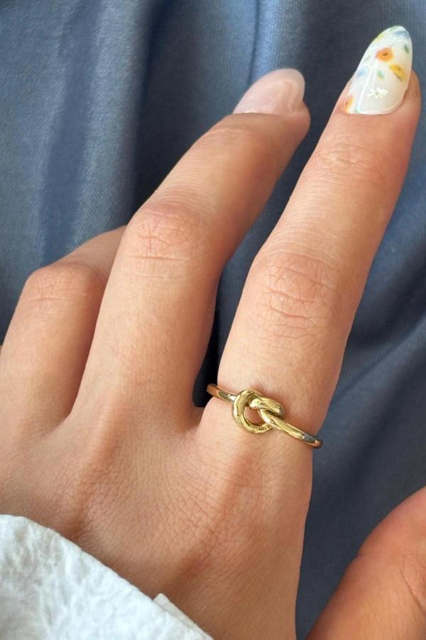 Yeni Sezon Love Knot Tasarım Ayarlanabilir Kadın Yüzük - Image 1