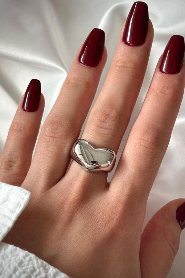 Özel Seri İthal Cilalı Kalp Model Bombe Tasarım Ayarlanabilir Kadın Yüzük - Image 1