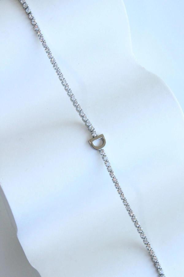 İthal Seri D Harfi Su Yolu Kadın Çelik Bileklik Kararmaz Renk Atmaz - Image 1